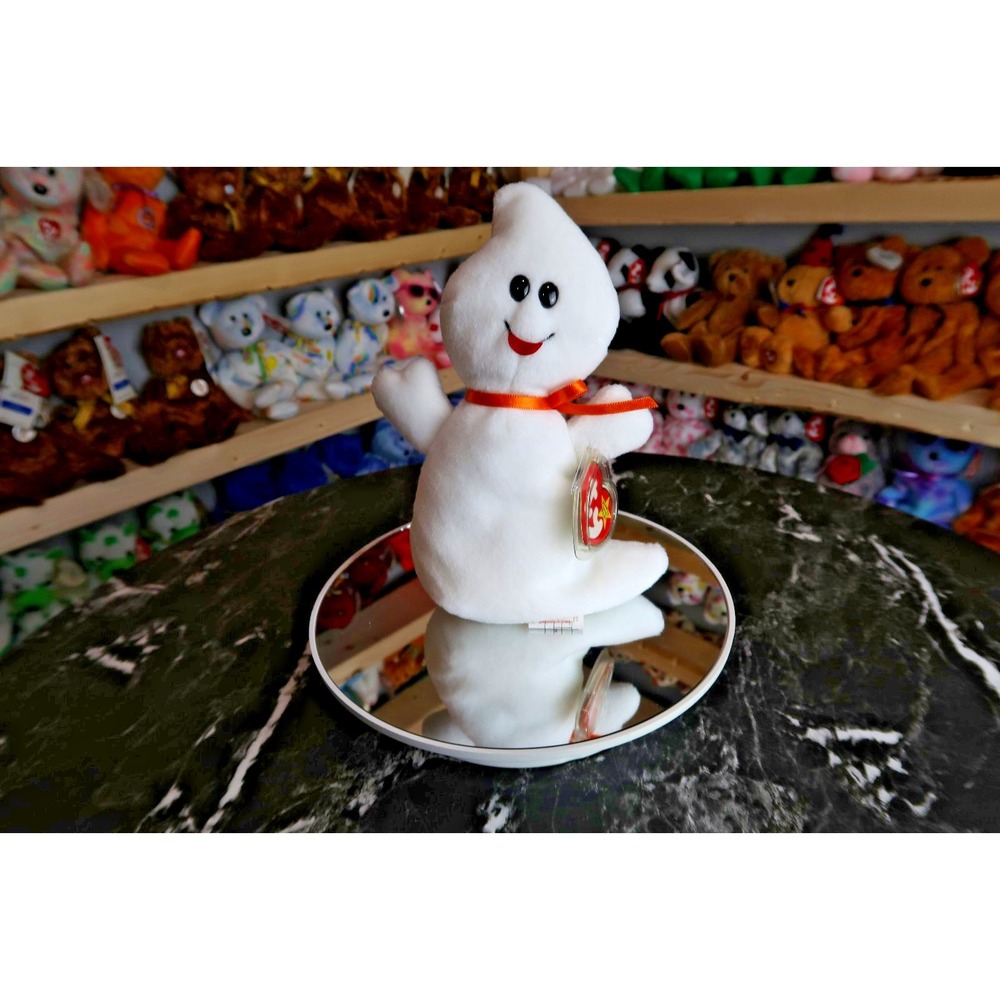 TY Beanie Baby - Spooky the Ghost | Tush Tag Issues | Vintage | Rare